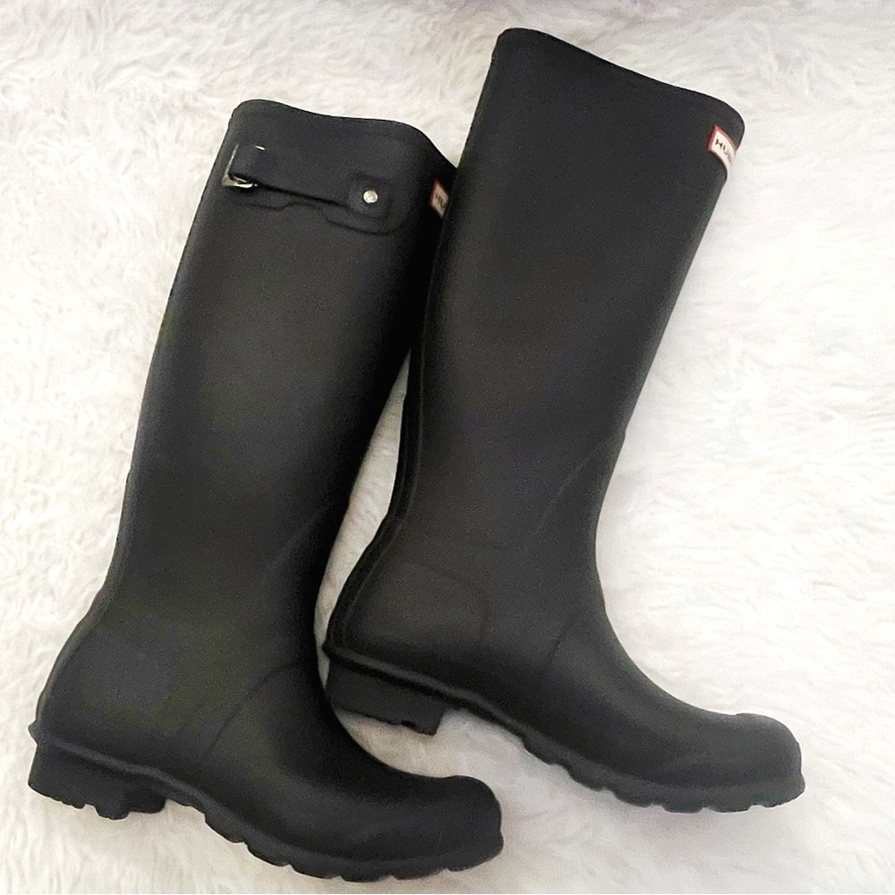 HUNTER Women's Original Tall Boot Black Matte US 7 WFT1000RMA